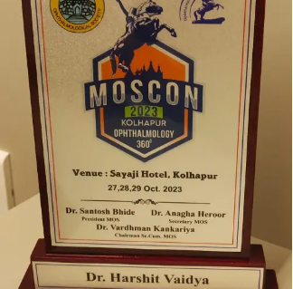 Dr. Harshit Vaidya Recognized by MOS Image 2