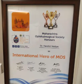 Dr. Harshit Vaidya Recognized by MOS Image 3