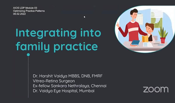 Delivered a webinar on Family practice