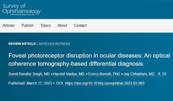 Publication in Survey of Ophthalmology, March 2023